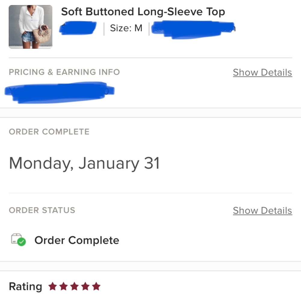 Soft Buttoned Long-Sleeve Top - Picture 2 of 2